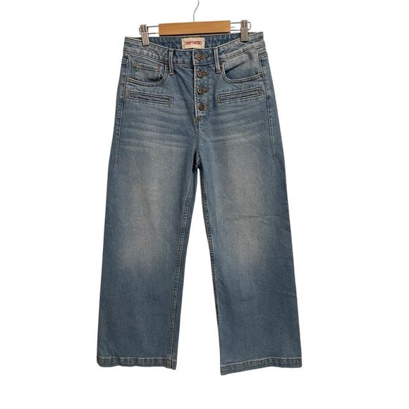 Driftwood Charlee Crop Flare Jeans Button Fly Size 26 - Picture 1 of 8